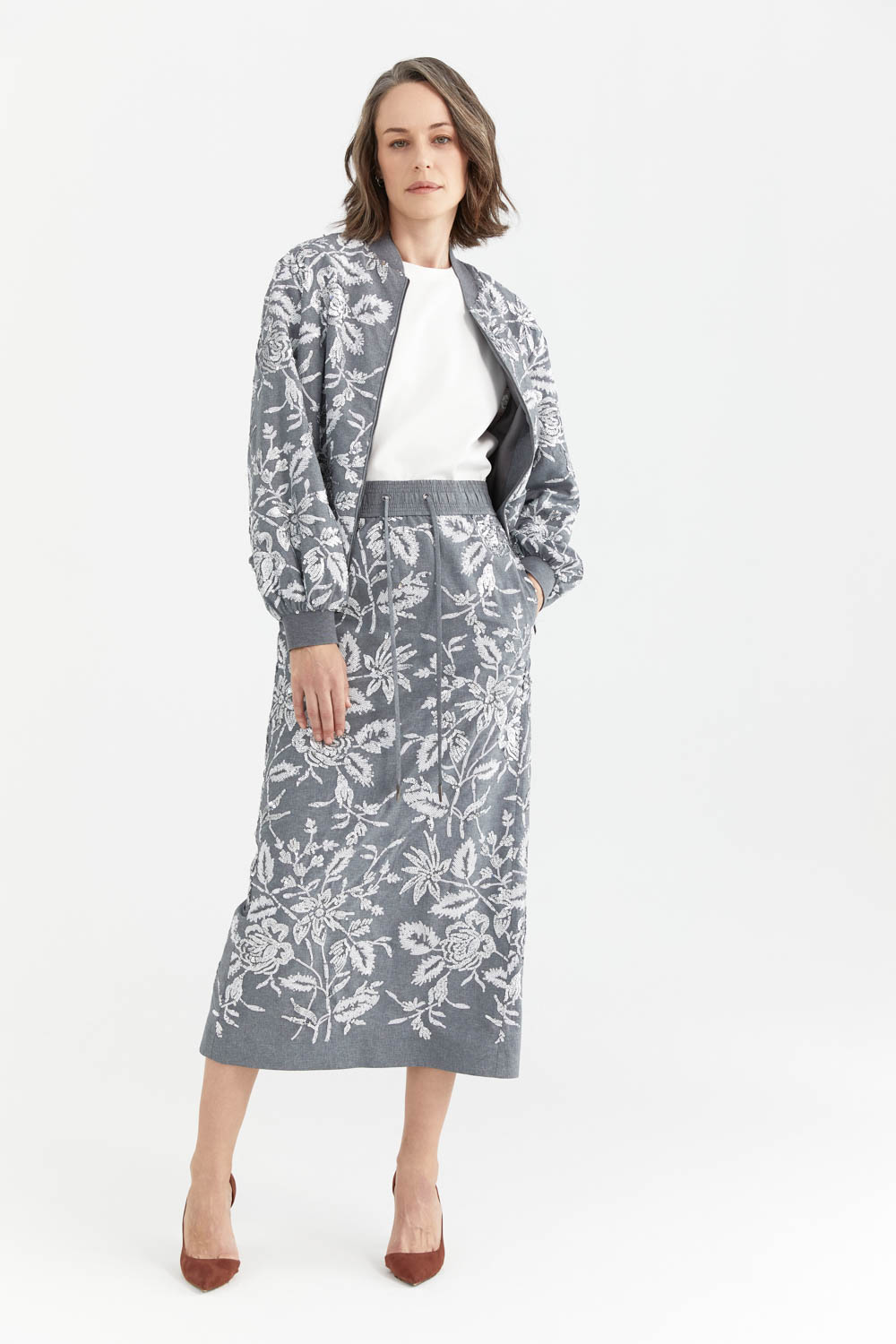 Юбка, Серый 
Юбка, Серый