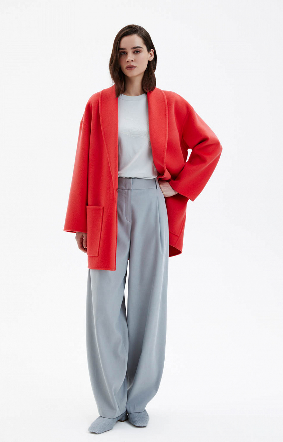 Пальто из драпа